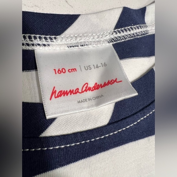 Hanna Andersson Pocket Dress with stripes Size 14/16 - Picture 3 of 9